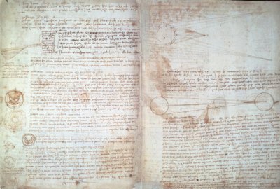 Leonardo da Vinci, pagine dal Codice Hammer da Leonardo da Vinci
