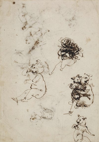 Leonardo da Vinci, object 1857,0110.1 - verso (British Museum) da Leonardo da Vinci