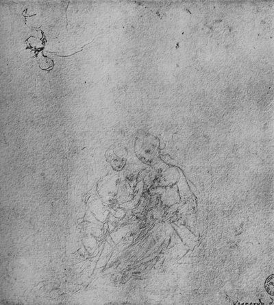Madonna col Bambino con il piccolo San Giovanni e un angelo, c1475 da Leonardo da Vinci