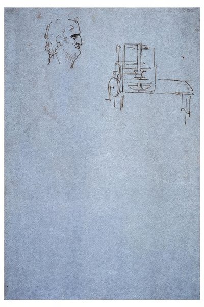 Ritratto maschile di profilo da Leonardo da Vinci