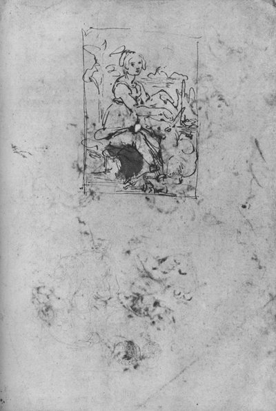 Fanciulla con Unicorno, c1478-1480 1945 da Leonardo da Vinci