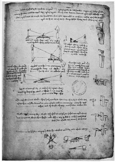 Studi ottici, fine XV o inizio XVI secolo, 1954 da Leonardo da Vinci