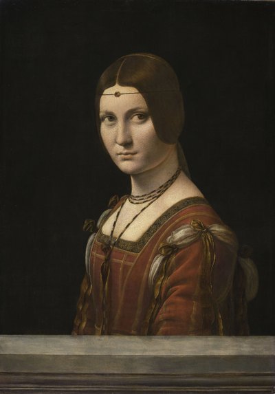 Ritratto di una donna sconosciuta, chiamata La Belle Ferronnière da Leonardo da Vinci