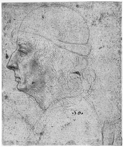 Studio di ritratto di un uomo da Leonardo da Vinci