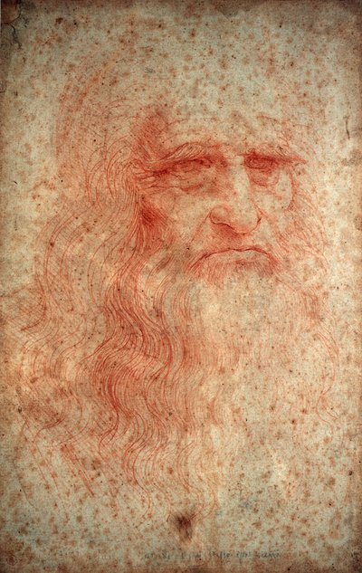 Autoritratto di Leonardo da Vinci, pittore, scultore, ingegnere e architetto italiano, c1513 da Leonardo da Vinci