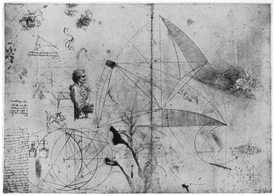Foglio di studi da Leonardo da Vinci
