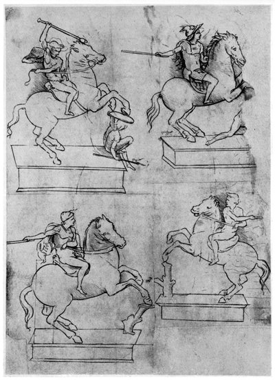 Studi per il Monumento Sforza da Leonardo da Vinci