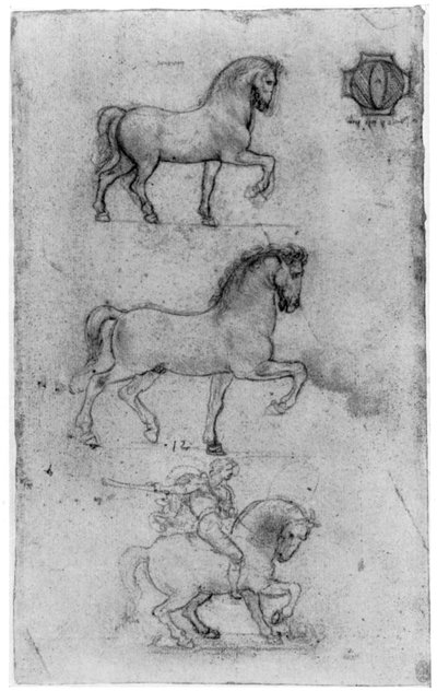 Studi per il Monumento Trivulzio, c1508 1954 da Leonardo da Vinci