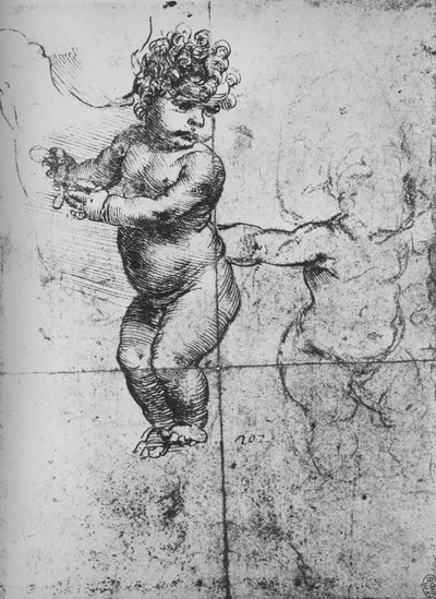 Studi di neonati, c1480 1945 da Leonardo da Vinci