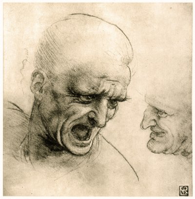 Studio per la testa di un guerriero da Leonardo da Vinci