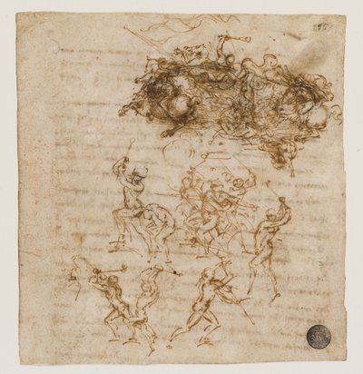 Studio per la Battaglia di Anghiari, ca 1503-1504 da Leonardo da Vinci