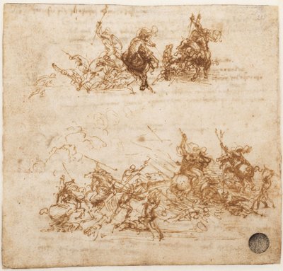 Studio per la Battaglia di Anghiari, ca 1503-1504 da Leonardo da Vinci