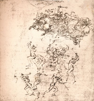Studio per il cartone della Battaglia di Anghiari da Leonardo da Vinci
