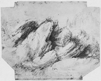 Studio delle formazioni rocciose da Leonardo da Vinci