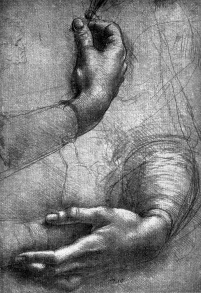 Studio di mani, XV secolo da Leonardo da Vinci