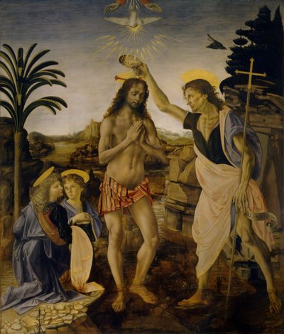 Il battesimo di Cristo da Leonardo da Vinci