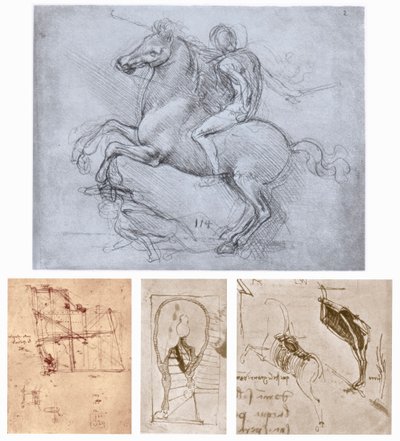 Il monumento Sforza, c1488-1493 da Leonardo da Vinci