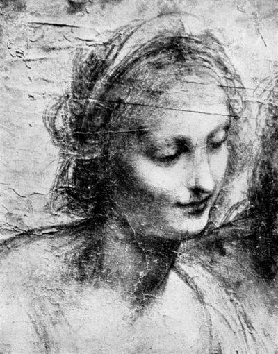 La testa della Madonna, XV secolo 1930s da Leonardo da Vinci