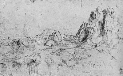 Vista di una Catena Montuosa da Leonardo da Vinci