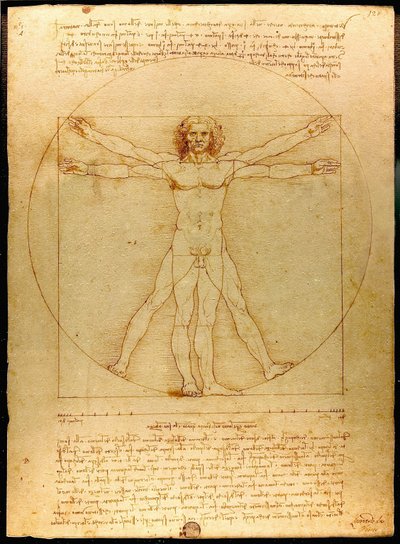 Uomo vitruviano da Leonardo da Vinci