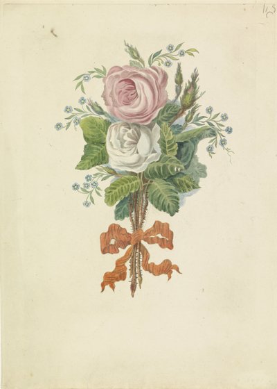 Rose con le silhouette della famiglia reale, 1816 da Leonardus Schweickhardt