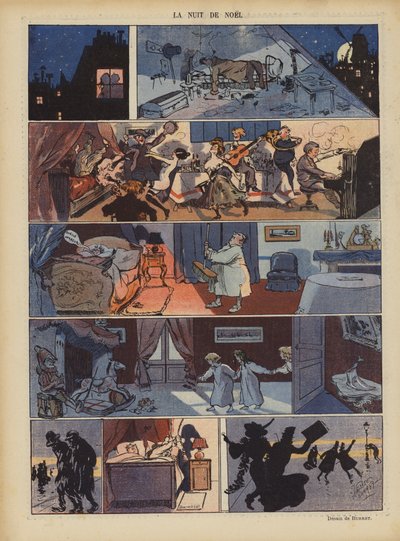 Vigilia di Natale. Illustrazione per Le Rire da Leonce Burret