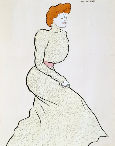 Attrice Gabrielle Rejane, disegno di Leonetto Cappiello da Leonetto Cappiello
