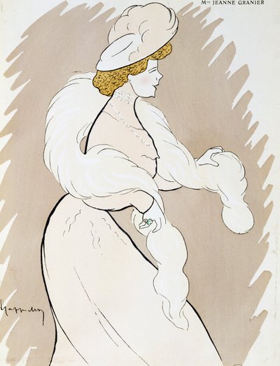 Attrice Jeanne Granier, disegno di Leonetto Cappiello da Leonetto Cappiello