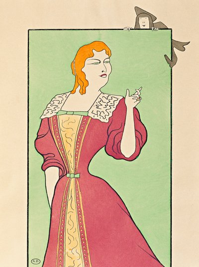 Attrice Marie-Louise Marsy nel ruolo di Elmira in Tartuffe da Leonetto Cappiello