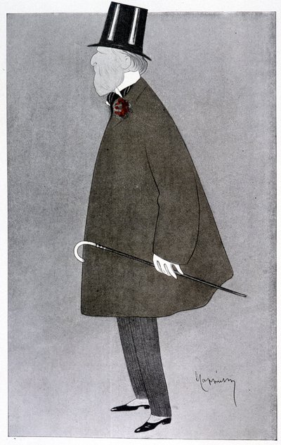 Ritratto comico di Jacques Doucet in "Fantasio" da Leonetto Cappiello