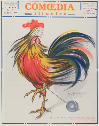 Copertina di Comoedia Illustre, 15 febbraio, 1909 da Leonetto Cappiello