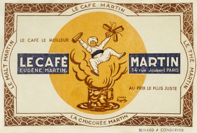 Pubblicità francese per il caffè Martin, dopo Leonetto Cappiello 1921 da Leonetto Cappiello