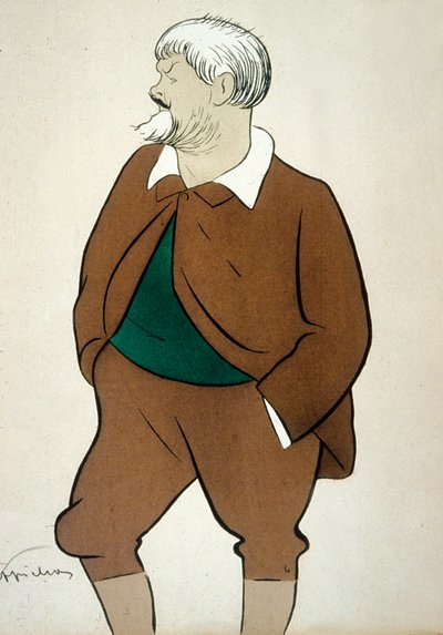 Jean Richepin (1849-1926) Poeta francese disegno di Cappiello da Leonetto Cappiello