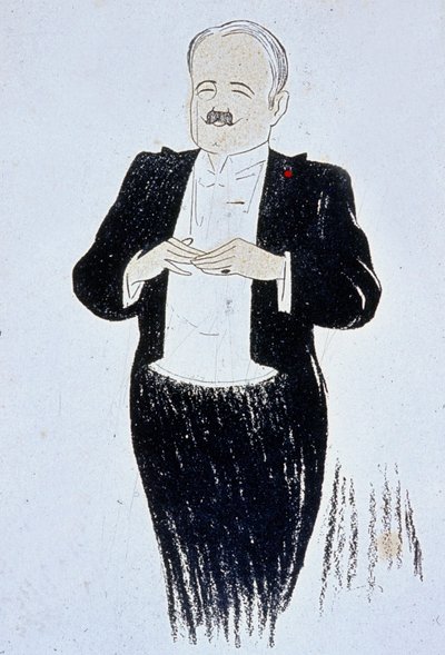 Marcel Prevost (1862-1941) romanziere francese disegno di Cappiello 1905 da Leonetto Cappiello