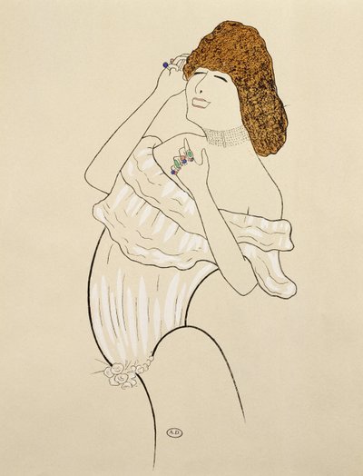 Sarah Bernhardt (1844-1923) nella commedia La Dame Aux Camelias, basata sulla storia di Alexandre Dumas Fils da Leonetto Cappiello