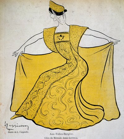 La ballerina Cleo nel balletto pantomima Lorenza al Folies Bergere da Leonetto Cappiello