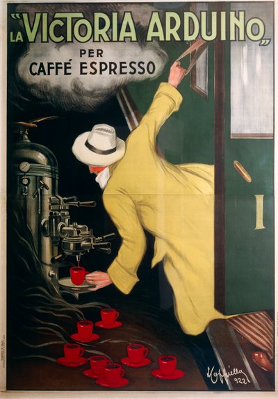 Pubblicità per la macchina da caffè espresso Victoria Arduino da Leonetto Cappiello
