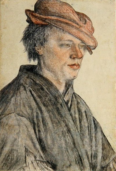 Ritratto di un giovane uomo con un berretto rivolto a destra, c.1500-42 da Leonhard Beck