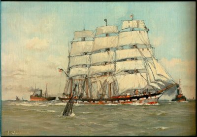 Veliero a quattro alberi della compagnia di navigazione Wencke Söhne, nave da carico da Leonhard Sandrock