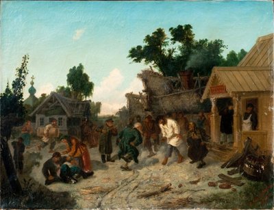 Alla taverna, 1886 da Leonid Ivanovich Solomatkin