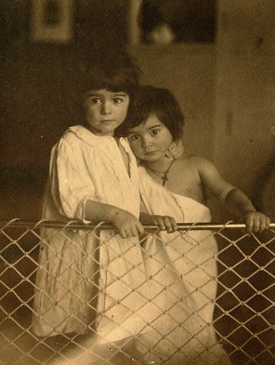Ritratto di bambini. Fotografia a gelatina d