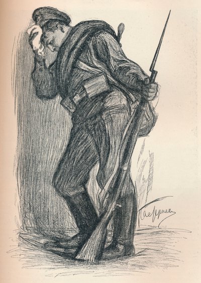 Disegno per un Poster del Fondo di Guerra, c1914 da Leonid Osipovic Pasternak