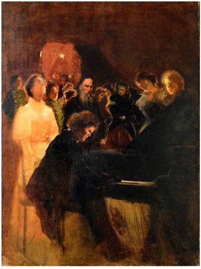 Lev Tolstoj al concerto di Anton Rubinstein da Leonid Osipovic Pasternak
