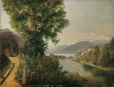 Vista dalla Traun presso Gmunden sul Traunsee da Leopold Blonder