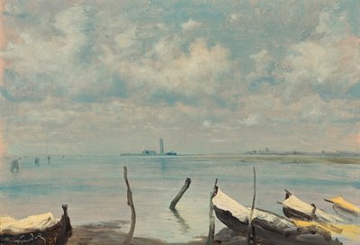 Veduta di Mestre su Venezia (paesaggio lagunare) da Leopold Carl Muller