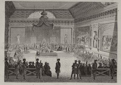 Assemblea dei Notabili, 1787, inciso da Antoine Auguste Ernest Hebert (1817-1908) da Leopold Flameng