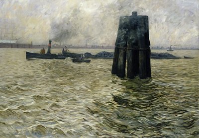 Il porto di Amburgo, 1894 da Leopold Karl Walter von Kalckreuth