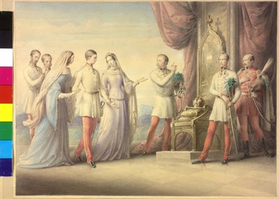 Imperatrice Maria Anna e arciduchessa Sofia con l