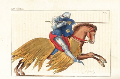 Cavalleria inglese che carica con la lancia da Leopold Massard