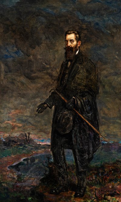 Ritratto di Theodor Herzl (olio su tela) da Leopold Pilichowski